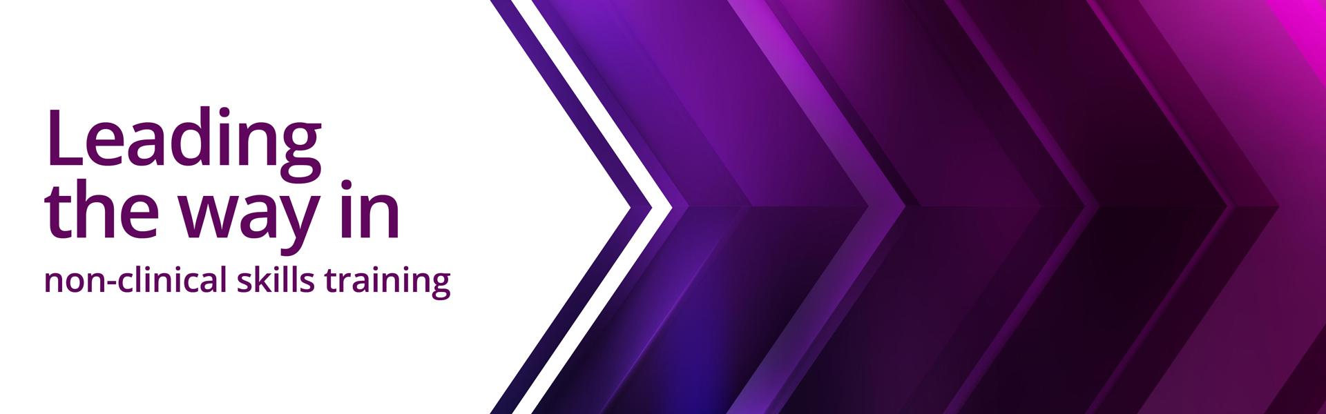 Graphic with text Leading the way in non-clinical skills